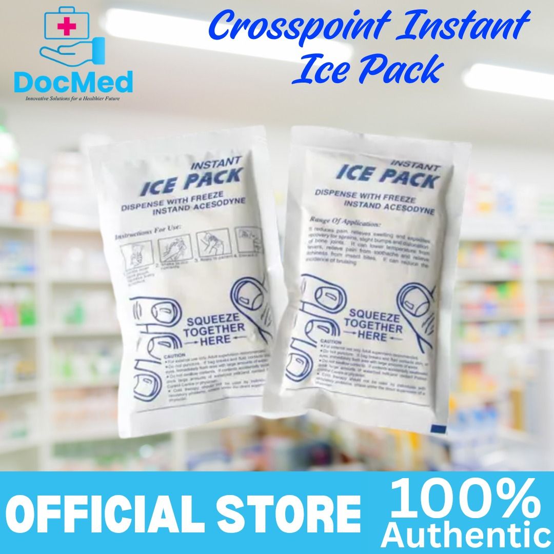 CROSSPOINT INSTANT ICE PACK ( SQUEEZE FOR 5 SECONDS FOR COLD RELEASE) (Category: Medical Supplies & Tools) located in Quezon City. Submitted by zyra26 (Listing ID 1456245495, Image 1). Description: .