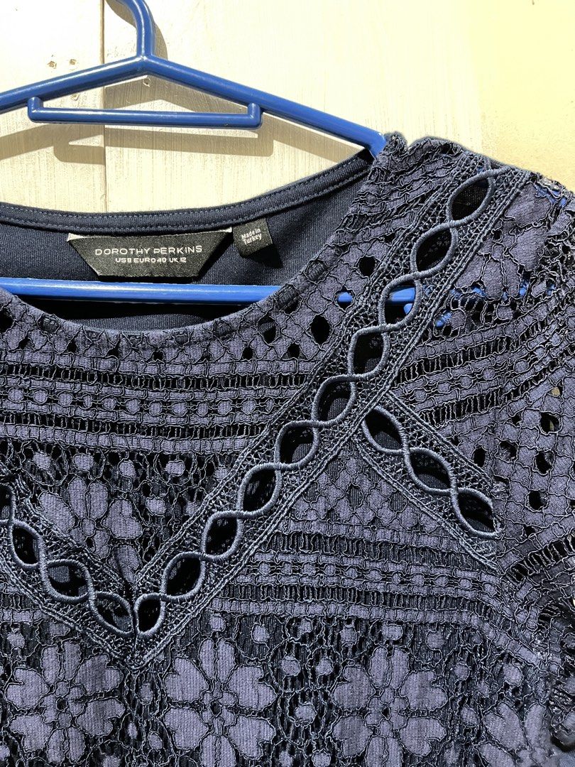 Dorothy Perkins - Navy blue lace top (Category: Blouses) located in Quezon City. Submitted by beaa00 (Listing ID 1456405237, Image 2). Description: .