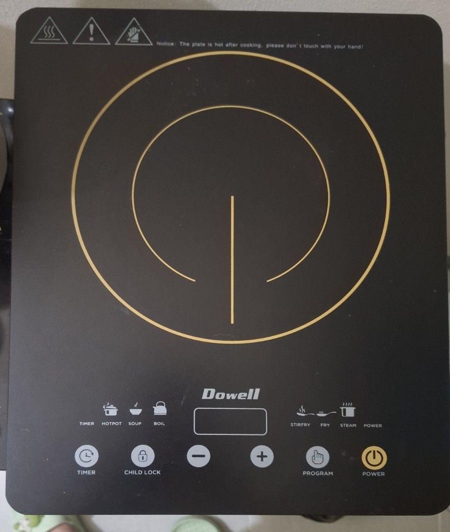 Dowell Induction Cooker (Category: Cookers) located in Manila. Submitted by ianthine (Listing ID 1456364193, Image 1). Description: - Dowell Induction Cooker - Timer function for precise cooking - Power function for enhanced heating - Child lock for safety - Digital display for clear settings - Ideal for preparing quick and easy meals Touch Sensitive Control 8-Level Adiustable Temperature 8-Level Power Setting 6 Cooking Programs (Soup, Hotpot, Bo