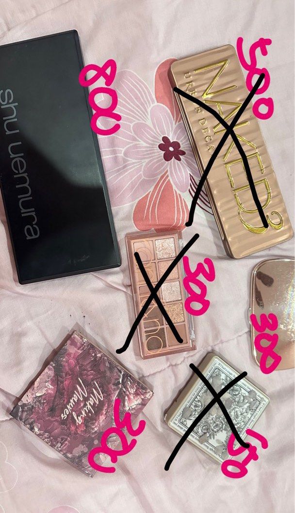 Eyeshadow Palettes Assorted for Sale (Category: Makeup) located in Manila. Submitted by sellingjoitems (Listing ID 1450717207, Image 1). Description: Rfs: decluttering, last price on all Take All - 1400 Urban Decay Naked 3 - SOLD Shu Uemura Blushing Beige - 800 Romand Rosebud Garden - SOLD Colourpop Making Mauves - 300 Gogo Tales 906 - SOLD Jane Iredale Palette Naturally Matte - 300.