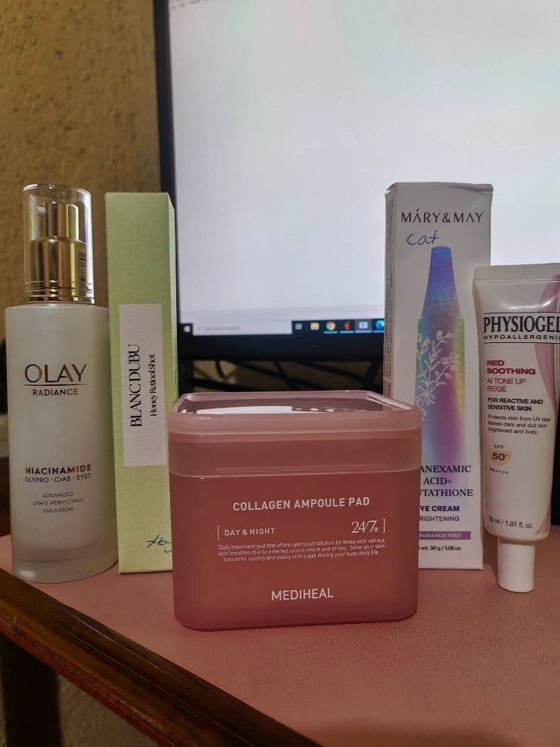 (RUSH SALE) FaceCare Bundle (Category: Face Care) located in Hermosa. Submitted by declutterme04 (Listing ID 1456415625, Image 1). Description: Items available per piece (check my listings for more details) SET includes free Physiogel tone up cream. RUSH SALE FROM 5K TO 3K AUTOPASS sa d marunong magreply, seen lang..