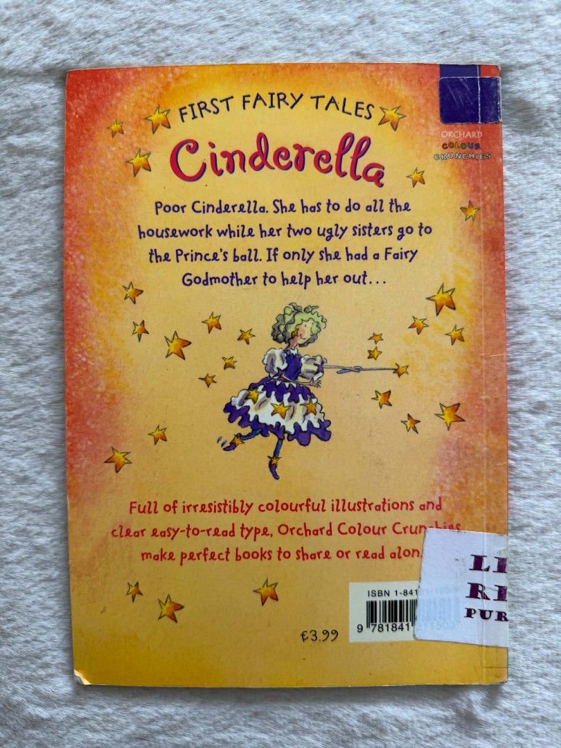 First Fairy Tales Cinderella (Category: Storybooks) located in Santiago. Submitted by bookworm_club (Listing ID 1456286785, Image 2). Description: 📚no cancellation, return or exchange. 📚secondhand books. some books are in good condition while some has minimal flaws (foxing, creases, dog-eared pages, etc.) 📚reasonable haggling is allowed. 💰MOP: For same day pickup - CASH & BANK TRANSFER For shipping or scheduled pickup - BANK TRANSFER 🚚MOD: •