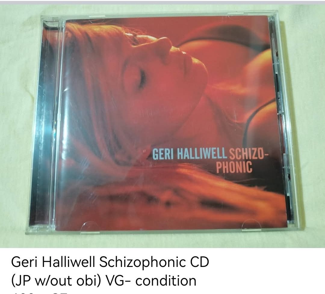 Geri Halliwell Schizophonic CD (unsealed) (Category: CDs & DVDs) located in Dangcagan. Submitted by cd_haven5 (Listing ID 1456285232, Image 1). Description: #FORSALE #FORSALE #FORSALE #Authentic #Legit #Original We only sell original items. All items posted are on hand. Please message me for availability of the item/s because the items are also posted on my other online stores. All items are imported unless stated PH. We also accept Pre-orders. P