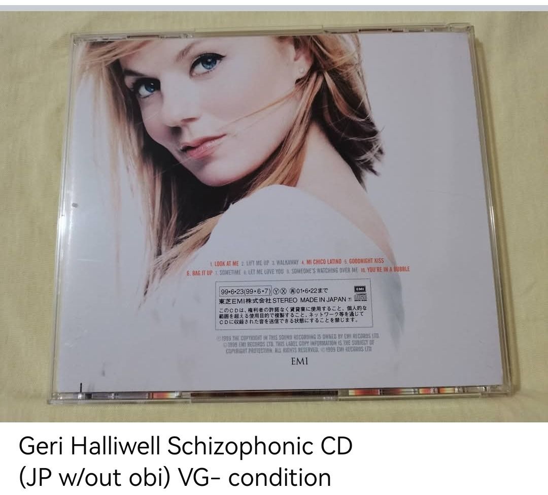 Geri Halliwell Schizophonic CD (unsealed) (Category: CDs & DVDs) located in Dangcagan. Submitted by cd_haven5 (Listing ID 1456285232, Image 2). Description: #FORSALE #FORSALE #FORSALE #Authentic #Legit #Original We only sell original items. All items posted are on hand. Please message me for availability of the item/s because the items are also posted on my other online stores. All items are imported unless stated PH. We also accept Pre-orders. P