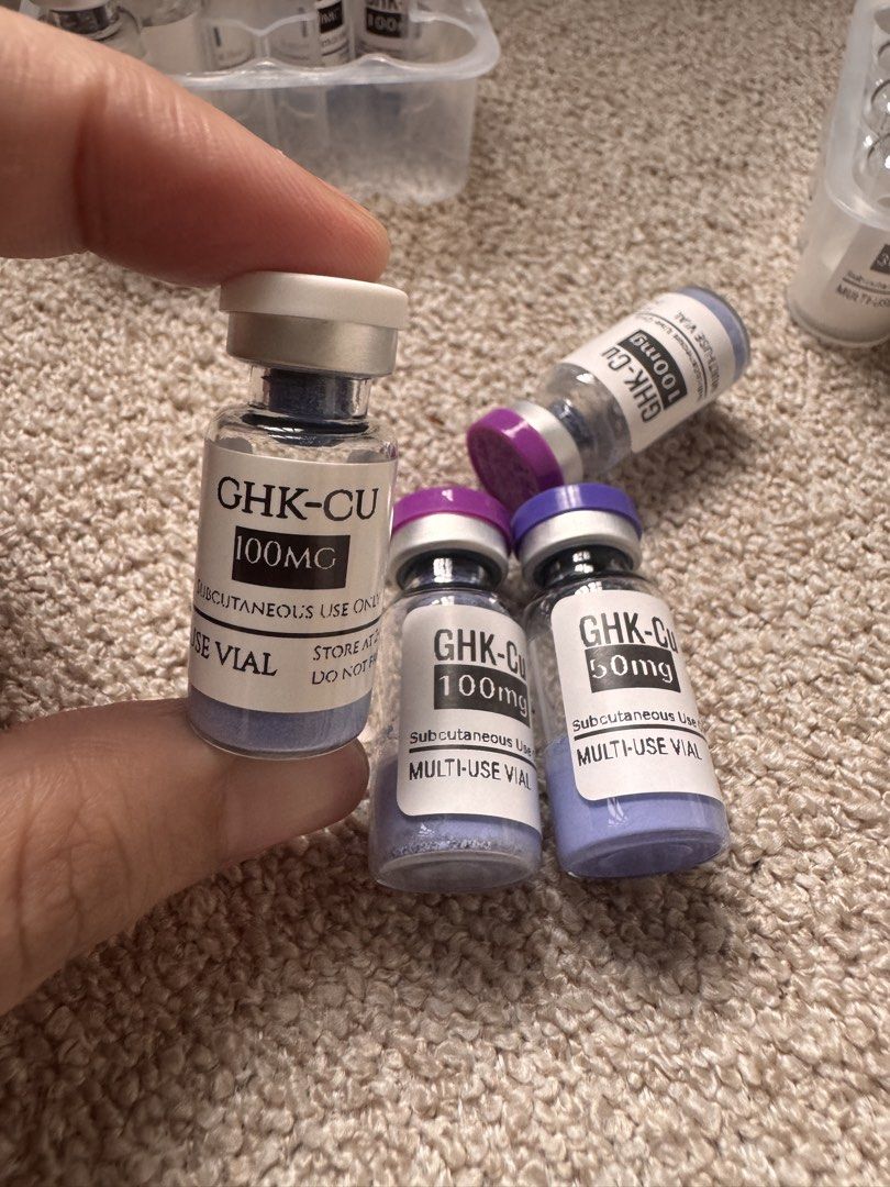 GHK-CU (Category: Face Care) located in Caloocan City. Submitted by owmiv1 (Listing ID 1456277215, Image 3). Description: Hello I’m selling my personal stash of GHK CU - 50MG (600 peptide only) GHK CU - 100MG (800 peptide only) additional 100 for pharma bac water 10ML .