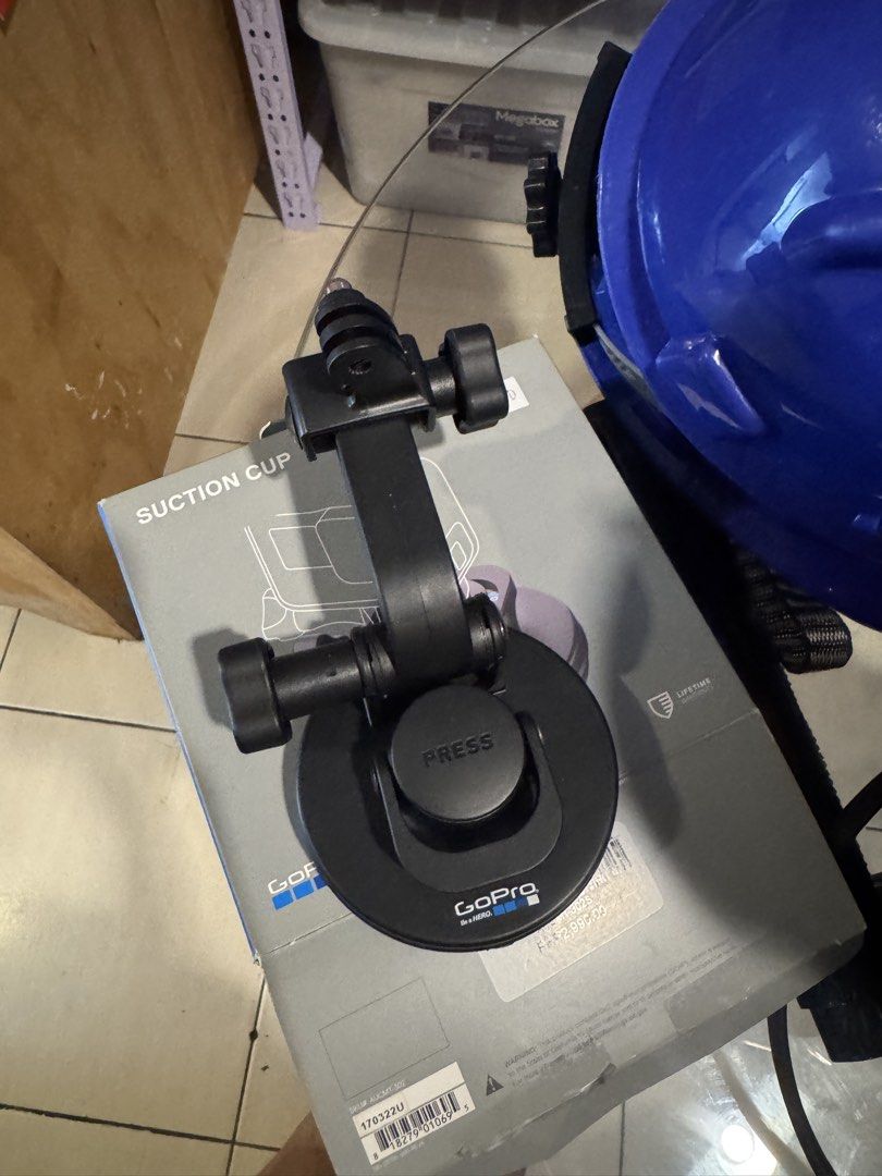 GoPro Suction Cup Mount for Action Cameras (Category: Video Cameras) located in Quezon City. Submitted by mrzdc888 (Listing ID 1456272789, Image 2). Description: - Genuine GoPro Suction Cup Mount - Perfect for smooth surfaces (car windshields, windows, etc.) - Adjustable for optimal camera angles - Includes original packaging - Original retail price: PHP 2,990.00 - Used once.