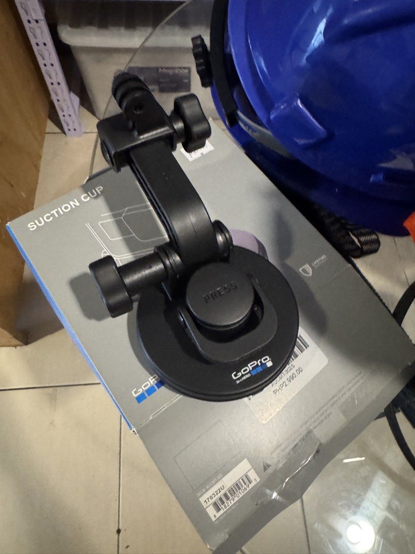 GoPro Suction Cup Mount for Action Cameras (Category: Video Cameras) located in Quezon City. Submitted by mrzdc888 (Listing ID 1456272789, Image 3). Description: - Genuine GoPro Suction Cup Mount - Perfect for smooth surfaces (car windshields, windows, etc.) - Adjustable for optimal camera angles - Includes original packaging - Original retail price: PHP 2,990.00 - Used once.