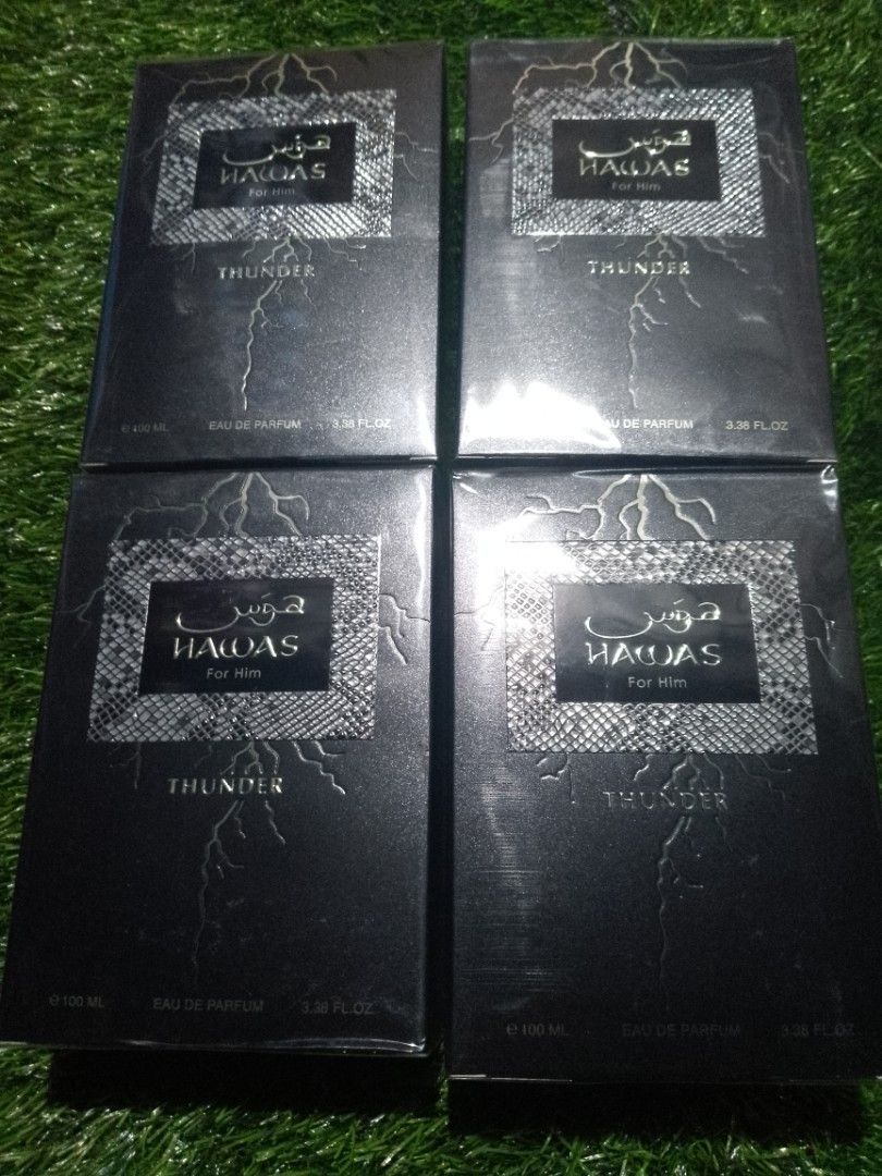 Hawas Thunder Eau De Parfum Rasasi (Category: Fragrance & Deodorants) located in Manila. Submitted by tebbys (Listing ID 1456298514, Image 1). Description: 100ml Brand New Sealed.