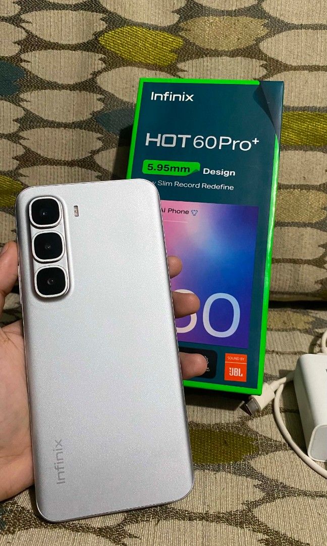 INFINIX HOT 60 PRO PLUS 256GB (Category: Android Others) located in Quezon City. Submitted by _elyyy (Listing ID 1456335446, Image 1). Description: Infinix HOT 60 Pro+ (8GB RAM + 256GB) Selling Price: ₱9,500 Original Price: ₱11,999 Date Purchased: January 03, 2026 Still under warranty Condition: - No issues - Fully functional - Minimal dents due to normal use - Well maintained and ready to use - Still under warranty - Lady Owned Inclusions: - Ori