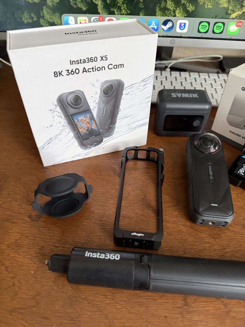 Insta 360 X5 (Complete Package, Complete Set) FIXED PRICE (Category: Video Cameras) located in Manila. Submitted by razelysonn (Listing ID 1456276266, Image 2). Description: Fixed price, no last price :) Insta360 X5 w/Screen Protector and Insta360 Standard Lens Guard Lens since Day 1 (worth 3k both, both original from the store) Other inclusions: - Lens Cap - Original Insta360 x5 Quick Card Reader worth 3k - Amagsin Protective Cage worth 1.5k - O