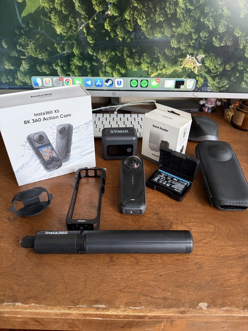 Insta 360 X5 (Complete Package, Complete Set) FIXED PRICE (Category: Video Cameras) located in Manila. Submitted by razelysonn (Listing ID 1456276266, Image 1). Description: Fixed price, no last price :) Insta360 X5 w/Screen Protector and Insta360 Standard Lens Guard Lens since Day 1 (worth 3k both, both original from the store) Other inclusions: - Lens Cap - Original Insta360 x5 Quick Card Reader worth 3k - Amagsin Protective Cage worth 1.5k - O