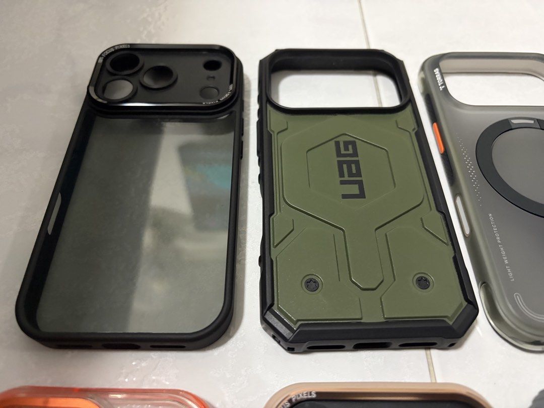 iPhone 17 Pro Cases (Bundle) (Category: Cases & Sleeves) located in Singapore. Submitted by hellopotato1116 (Listing ID 1456342521, Image 2). Description: Selling my collection of iPhone 17 Pro cases as I’ve changed to an iPhone 17. Most were hardly used and are still in very good condition. The TORRAS case alone was purchased for over $60. Letting go of the entire bundle for only $50. A great deal if you like changing cases!.