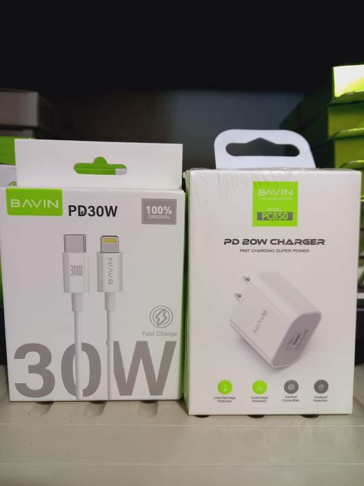 IPHONE CHARGER TYPE C ADAPTOR / TYPE C TO LIGHTNING CABLE (Category: Chargers & Cables) located in Pasig City. Submitted by gentle_jerico (Listing ID 1456307181, Image 1). Description: Bavin : Iphone Charger type c adaptor 20watts type c to Lightning cable 30watts 1meter Onhand items! pm to order. 📩.