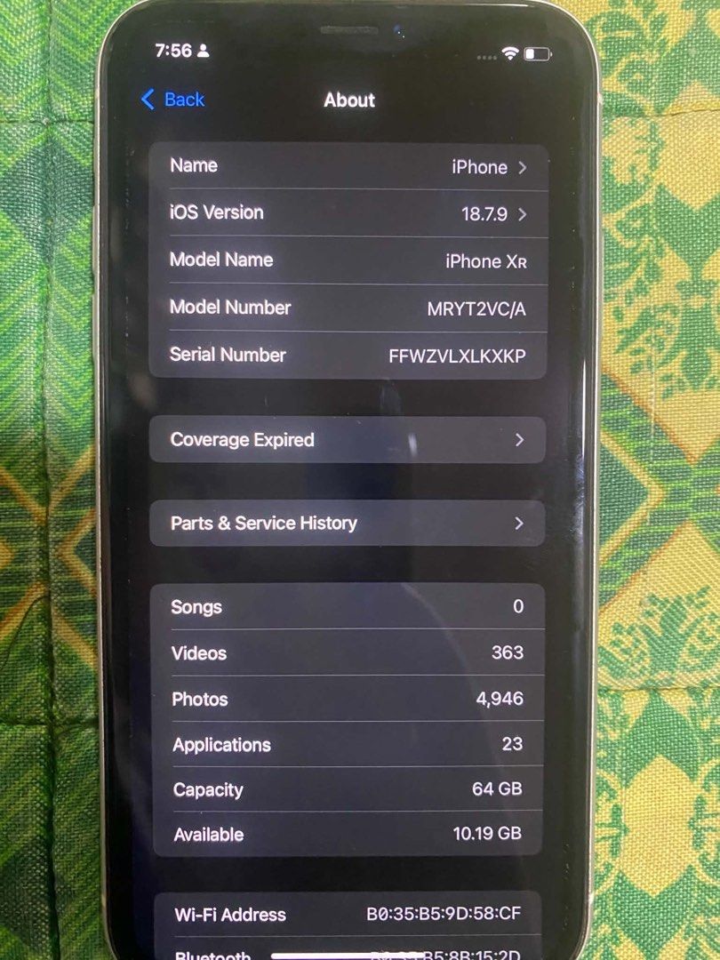 Iphone xr 64 gb (Category: iPhone X Series) located in Manila. Submitted by jearincomms (Listing ID 1456282393, Image 1). Description: wts lfb ph iPhone XR, 64GB w charger (white) ₱6500 iOS: 18.7.9 Batt Health: 74% (usable) Face ID: Fully working Loc: North caloocan, bscc MOP: Gcash or via meetup (sm fairview, fairview terraces) MOD: SDD, Direct jnt, meetup.
