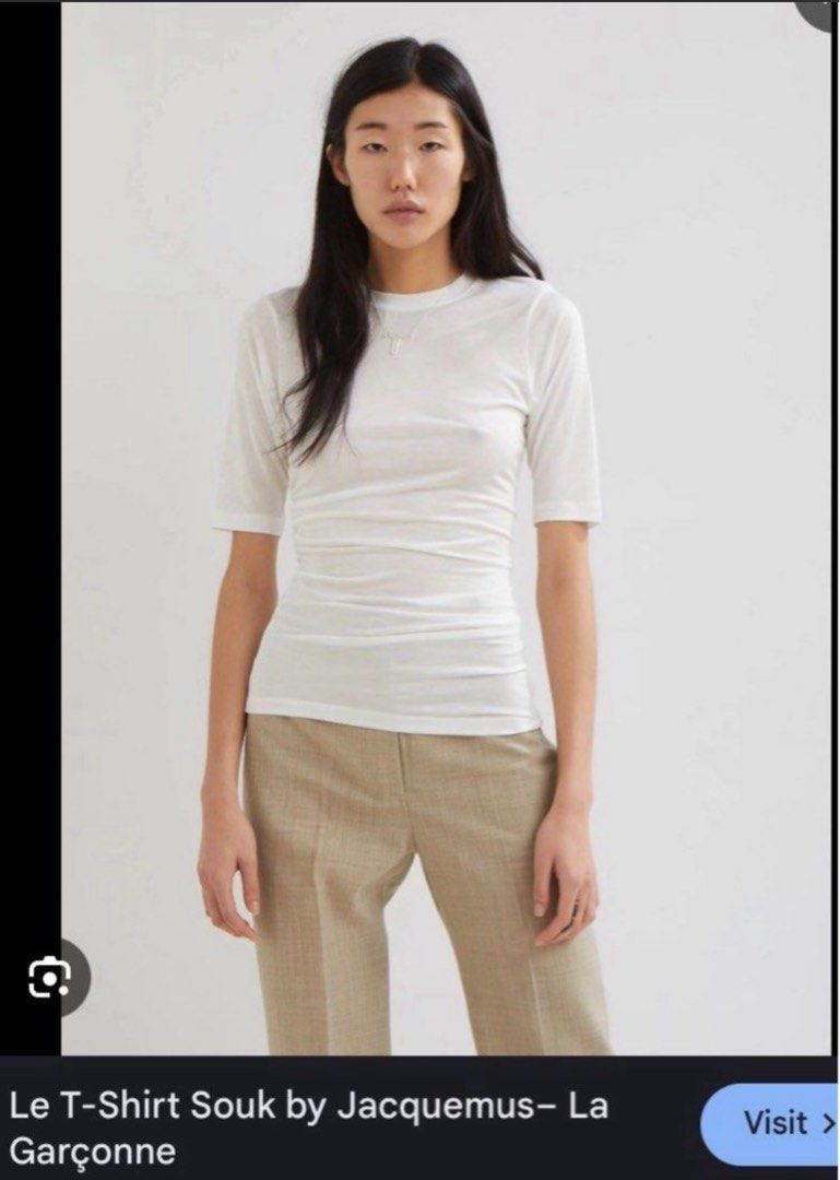 Jacquemus La Bomba Shirt (Category: Luxury Apparel) located in Mandaluyong City. Submitted by drpshop (Listing ID 1456341738, Image 1). Description: Authentic, check details for reference photos online. Small , stretchable fabric. Superb like new condition. First to pay basis! .