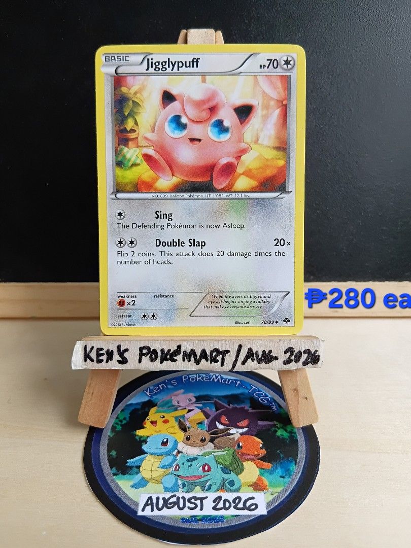 Jigglypuff Pokémon Cards (Category: Raw Singles) located in Binalonan. Submitted by kenkenken30 (Listing ID 1456319076, Image 2). Description: Jigglypuff Pokémon Cards 🎀 ℹ️check prices on each picture. 📌additional pictures are available upon requests. 📌Near mint - Lightly Played condition 📨Send message for inquiries. 💵MoP: Gcash / Bank Transfer 🚚MoD: LBC 🌏Cards will be shipped from Pangasinan 🔄Crossposted sale 🔄.