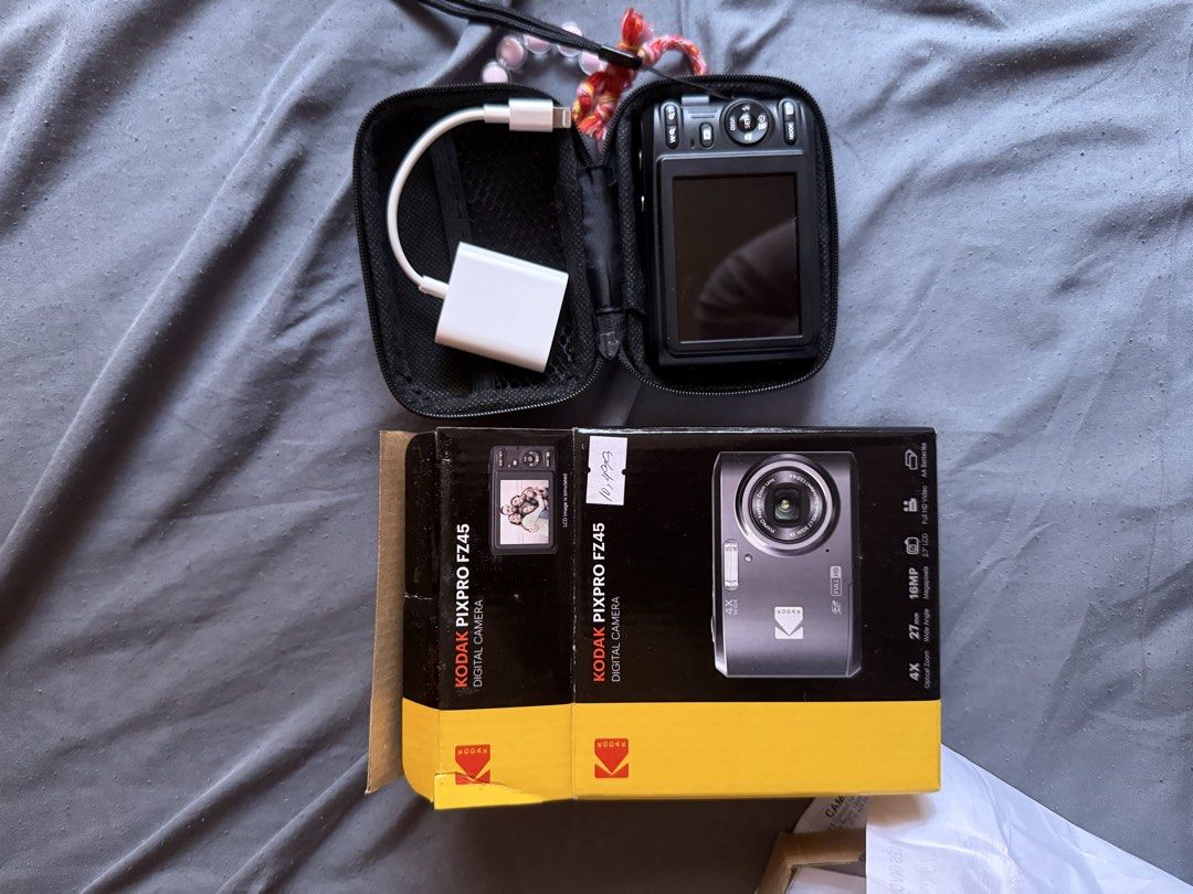 KODAK PIXPRO FZ45 (Category: Cameras) located in Cabatuan. Submitted by krishamariee__ (Listing ID 1456263280, Image 1). Description: NEGOTIABLE 64GB SD CARD AND CARD READER INCLUDED, CASE AND STRAPS BATTERIES COMES IN BOX AND WARRANTY CARD NO ISSUES RFS: need funds and extra cam since I already have G7X Mark III MOP: BPI, BDO, MARIBANK, GCASH, MAYA, UNIONBANK MOD: LBC/J&T/MEET UP around Cauayan, Isabela.