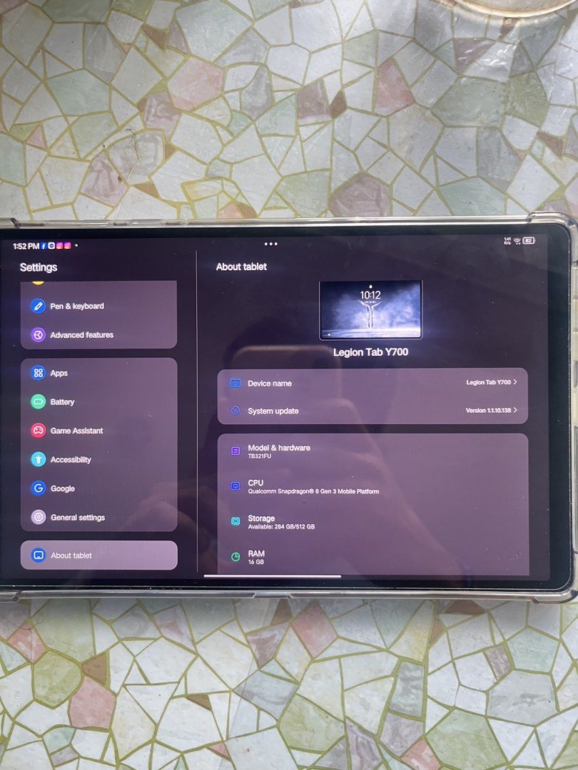 Lenovo Legion Y700 Gen 3 (Category: Android) located in Iloilo. Submitted by matthewyap53343 (Listing ID 1456244074, Image 3). Description: Rfs: need funds. .