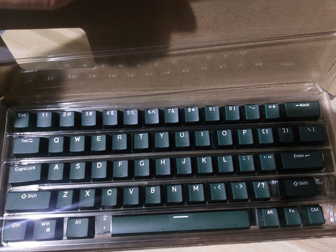 Mechanical keyboard brown switches and keycaps (Category: Computer Keyboard) located in Manila. Submitted by nluybr (Listing ID 1456254525, Image 3). Description: 42 Gateron Brown Switches - all working - rfs: spare Emerald green keycaps - mint condition - no missing keys what you see is what you get - selling as set + sf.