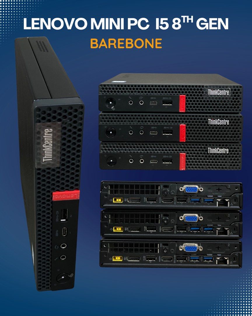 Mini PC Barebone Lenovo Brand ThinkCentre Core i5 8th Gen (Category: Computer Parts) located in Manila. Submitted by cmsormtrading (Listing ID 1456274834, Image 2). Description: Mini PC Barebone Lenovo Brand ThinkCentre Core i5 8th Gen Second Hand 3pcs Unit Available DM for more details….