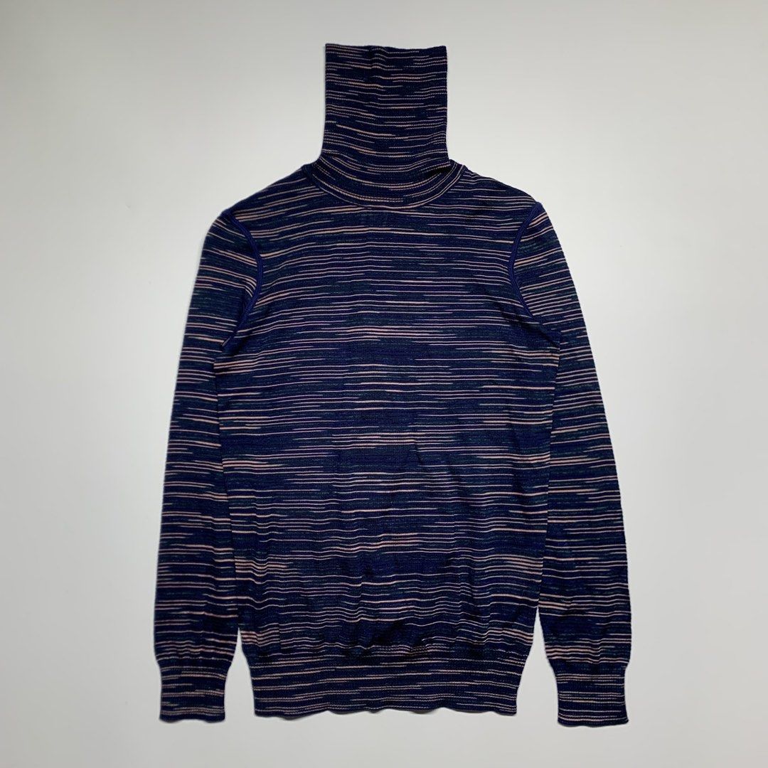 Missoni - turtleneck sweater wool (Category: Longsleeves) located in Manila. Submitted by shottas_21 (Listing ID 1456370914, Image 1). Description: Missoni - turtleneck sweater wool SIZE - 38” CONDITION - 9/10 Made in China 53 % Wool 47 % Viscose CHEST - 17” LENGTH - 24.5” SHOULDERS - 15” SLEEVE - 22.5” HEM - 17”.