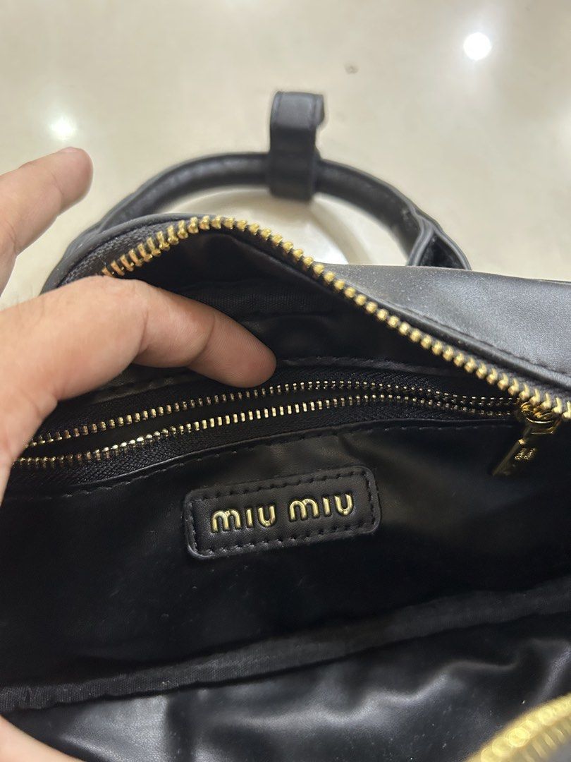 Miu Miu Arcadie leather mini-bag (Category: Luxury Bags & Wallets) located in Bacolod City. Submitted by fyceee (Listing ID 1456348527, Image 3). Description: Miu Miu Arcadie leather mini-bag - Good Condition - No Flaws - Price 📩📩📩 𝟭𝘀𝘁 𝘁𝗼 𝗽𝗮𝘆 𝗴𝗲𝘁𝘀 𝘁𝗵𝗲 𝗶𝘁𝗲𝗺 𝗣𝗮𝘆𝗺𝗲𝗻𝘁 Method: Gcash/Go Tyme Bank/BPI🧾 𝗦𝗵𝗶𝗽𝗽𝗶𝗻𝗴: J&T Express | Maxim 𝗟𝗼𝗰𝗮𝘁𝗶𝗼𝗻: Negros Occidental, 6100 📍.