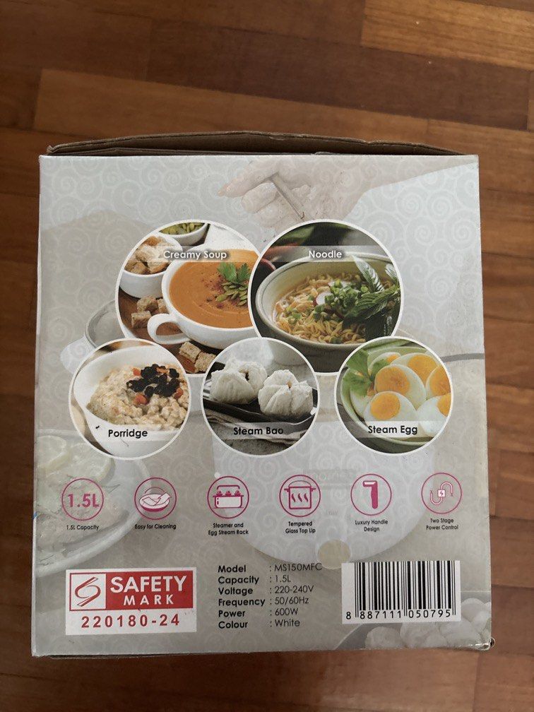 Morries multi function cooker (Category: Cookers) located in Singapore. Submitted by snoopyingaround (Listing ID 1456255015, Image 3). Description: Used a few times but cooker still looks as good as new. Steamer unused .
