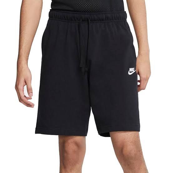 Nike Black sweat Shorts Men's (Category: Shorts) located in Santo Tomas. Submitted by miggy.thrift (Listing ID 1456262499, Image 2). Description: Size 30-31 Length 18.5 Excellent - Classic black Nike shorts - Comfortable elastic waistband with drawstring - Versatile: Great for workouts or casual wear - Easy to wear, comfortable fit - Please check photos for detailed measurements.