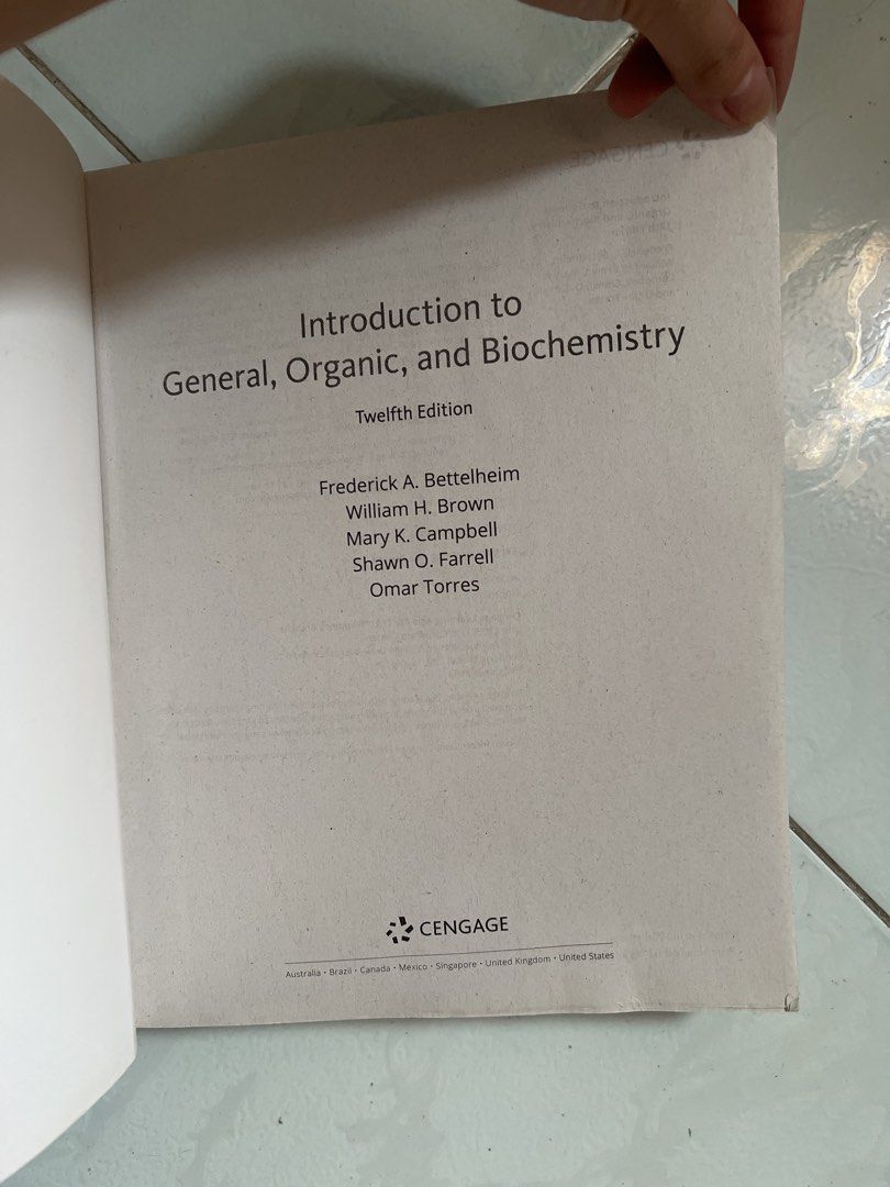 organic and biochemistry book (Category: Textbooks) located in Manila. Submitted by vonitodelacruz19 (Listing ID 1456274426, Image 3). Description: di ginamit last year lang binili manila meet-up .
