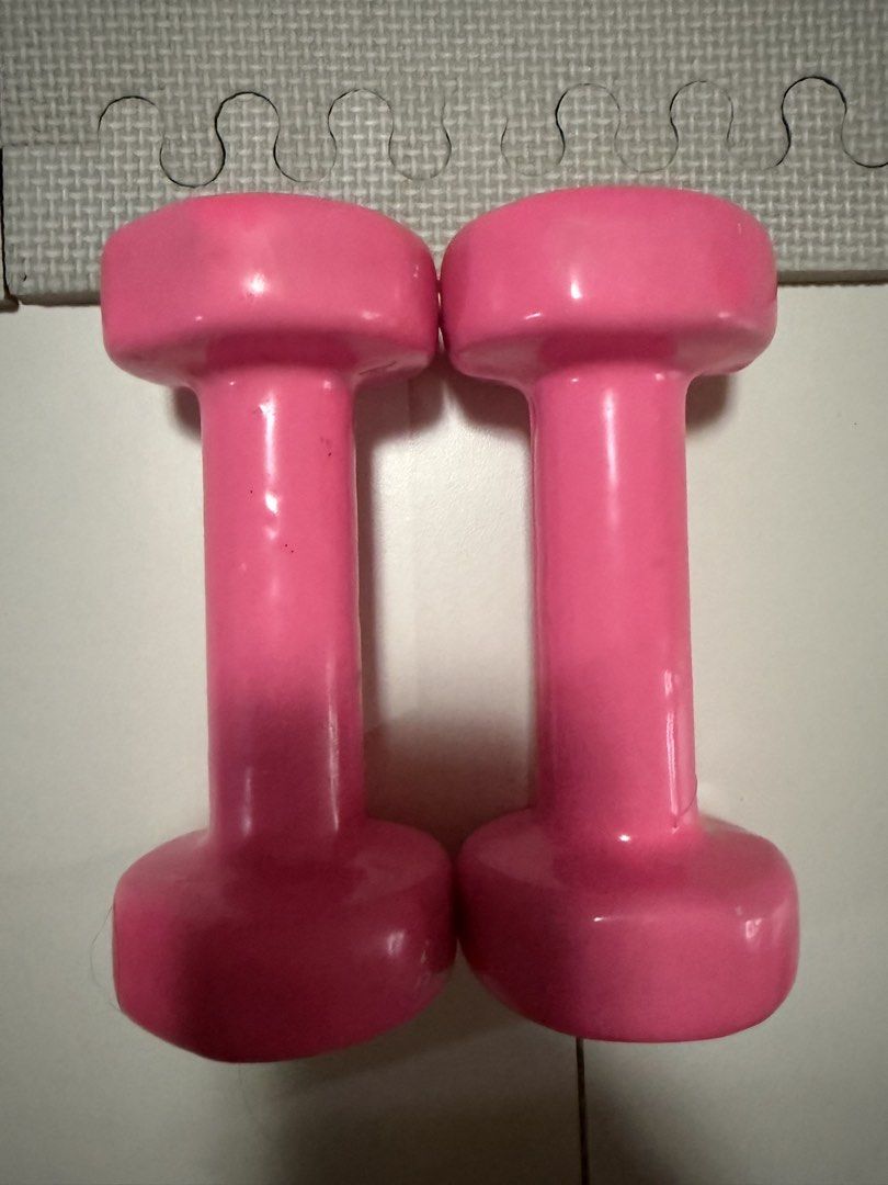 Pink 5lb Dumbbells (Pair) (Category: Weights & Dumbbells) located in Paranaque City. Submitted by bratty.20 (Listing ID 1456237863, Image 1). Description: - Pair of pink 5lb dumbbells - Ideal for home workouts - Clearly marked weight on each dumbbell - Bright and cheerful pink color - Suitable for toning and strength training.