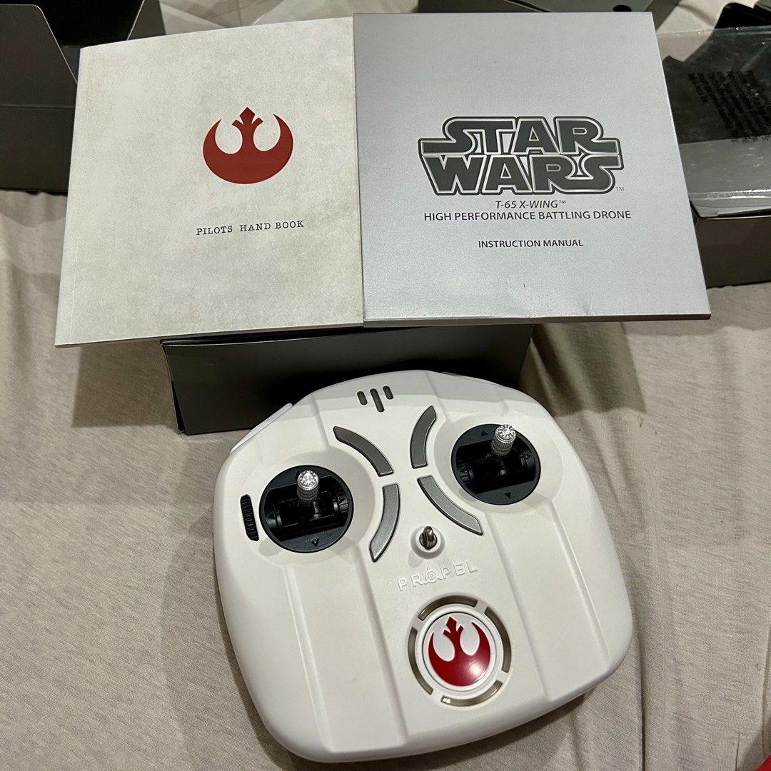 Propel Special Edition StarWars Xwing Drone (Category: Remote Control Toys) located in Caloocan City. Submitted by metro.toys.online (Listing ID 1456268847, Image 2). Description: Propel StarWars Special Edition Xwing Drone. Lights and Sound Perfect working condition. 1st pic is from official store. Will add more later Inspected. Batteries all great condition. Complete working conditionaccesories and charger. https://youtu.be/o_c4Qvm8GRs?si=v2E9n