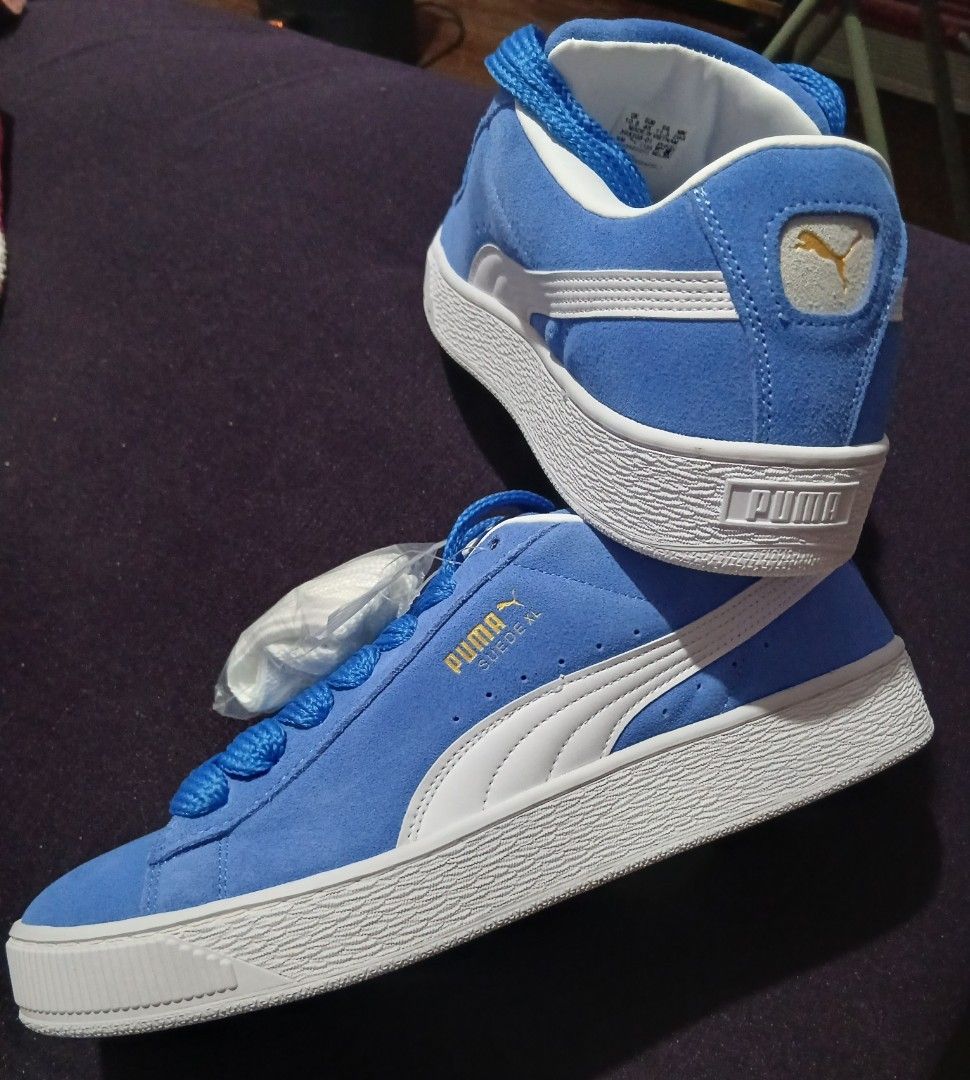 Puma Suede XL Blue Sneakers (Category: Casual Shoes) located in Quezon City. Submitted by crizphil13 (Listing ID 1456255397, Image 2). Description: For Sale Puma Suede XL Brand New No Box Fitted only W/ Extra White lace Size 11.5 Euro 45 UK 10.5 3,000 Wrong size (Padala) Location: Fernando Poe Jr Ave. Q.C..
