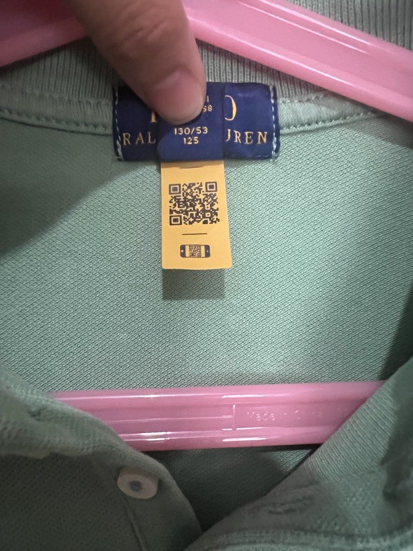 Ralph Lauren Polo Shirt (Category: Babies & Kids Fashion) located in Pasig City. Submitted by ksann (Listing ID 1456281714, Image 2). Description: Original scannable qrcode outgrown bihira lang nasuot selling low na po.