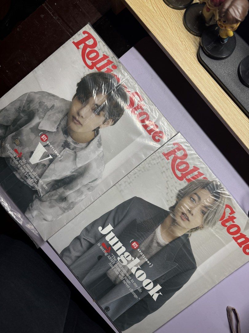 Rolling Stone BTS Spotlight Magazine V & Jungkook (Category: Magazines) located in Caloocan City. Submitted by thvhope (Listing ID 1456352541, Image 1). Description: - Two Rolling Stone magazines - BTS Spotlight editions - Features members V and Jungkook - Ideal for ARMY collections 900 with Hobi Onhand and Ready to ship 350 each Take all with Hobi cover - 1k.