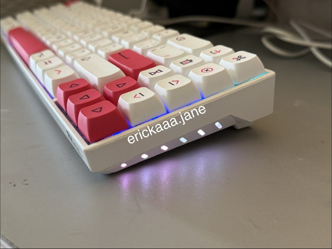 Royal Kludge RK 71 (Category: Computer Keyboard) located in Batangas. Submitted by eckaaa.finds (Listing ID 1456304428, Image 3). Description: Hello po! I’m selling my well-loved RK71 Tri-Mode RGB with Japanese PBT keycaps❤️ ₱ 1,800 (LP) • USB dongle / Bluetooth / WIFI • Wireless or Wired • RGB with side lights(the only rk w/side lights) • Red switches perfect for gaming (linear) • Japanese PBT keycaps - original price (P630) • Fully working • Pr