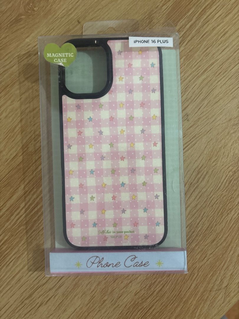 SALMONPLEASE Iphone 16 Plus Magnetic Phone Case 2 Layers (Category: Cases & Sleeves) located in Quezon City. Submitted by 701cart (Listing ID 1456339661, Image 1). Description: Bought from Daddy and the Muscle Academy in Bangkok, Thailand Original Price: 399 THB (~₱745) open to negotiation RFS: Wrong size.