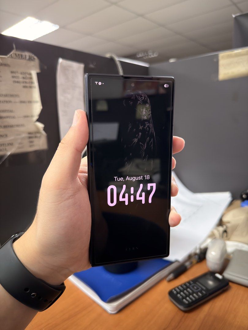 Samsung Galaxy Fold 7 512gb (Category: Samsung) located in Pasig City. Submitted by josh.lim1 (Listing ID 1456312649, Image 1). Description: Samsung Galaxy Fold 7 Black - 512gb For Sale Only Very good condition, no dents, no dead pixels. Great phone for doomscrolling and productivity alike. Screen protector installed on external display since day 1 Comes with original box, charging cable, and extra cases worth well over 3k and an extra screen pro