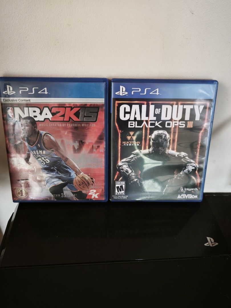 Sony PlayStation 4 Console with Controller (Category: PlayStation) located in Angono. Submitted by kuoni.i (Listing ID 1455905124, Image 3). Description: - Black PlayStation 4 console (512 GB) - Includes one DualShock 4 controller - Power cable included - Controller charging cable included - HDMI cable included - 2 Games Included (CoD BO3 and NBA2K15).