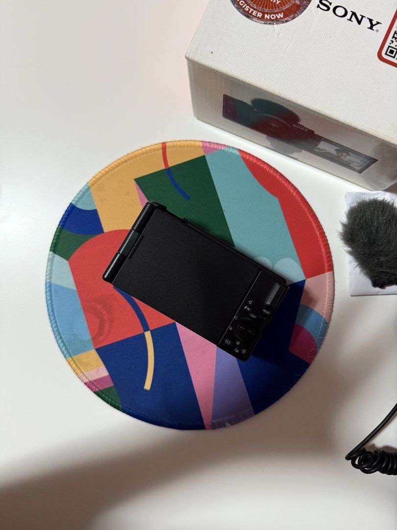 Sony ZV- 1F (Category: Cameras) located in Tanauan. Submitted by euynice (Listing ID 1454916343, Image 3). Description: Includes: - camera - camera case w/ strap - battery - lens cover - wind muff - charging cable - tripod - microphone — COMPLETE BOX— *Used a few times only *Can also do meet-ups around Manila .