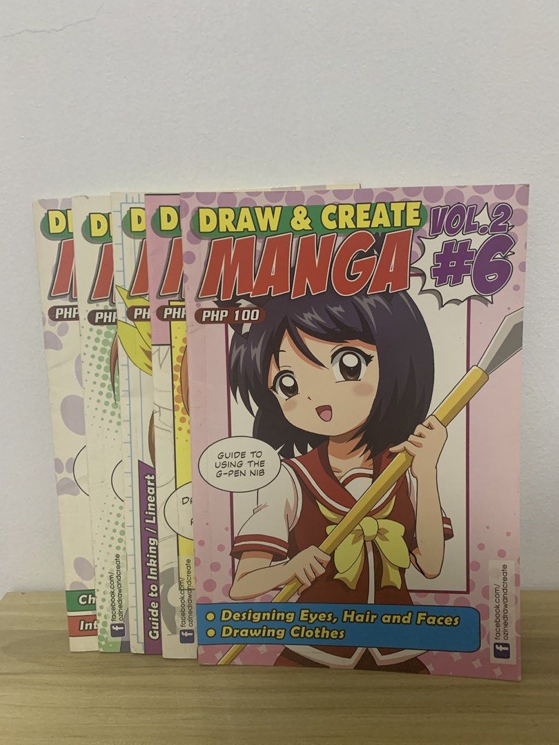 Speaking Basic Japanese & Manga Drawing Books Set (Category: Comics & Manga) located in Manila. Submitted by pmangon04039 (Listing ID 1456368333, Image 3). Description: - Set of manga drawing books and a Japanese language book. - Includes 'Speaking Basic Japanese'. - Features multiple volumes of 'The Way of the Manga' and 'Draw & Create Manga'. - Ideal for aspiring manga artists and those learning Japanese. -Just have tapes on the sides but overa