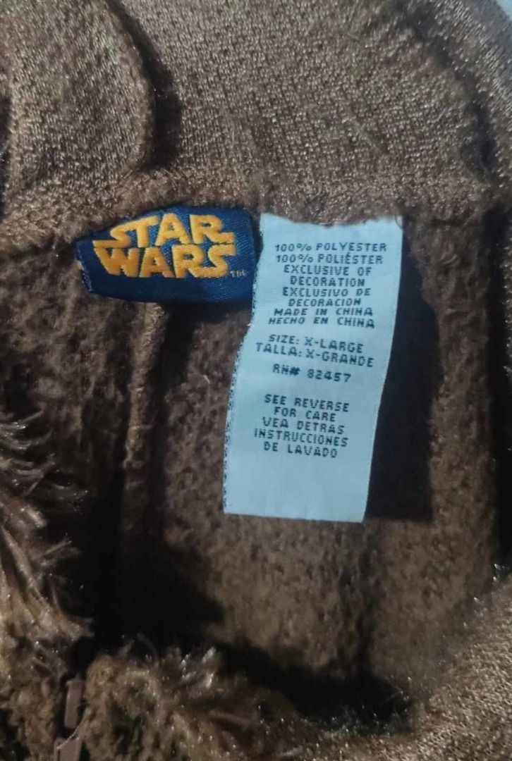 Star Wars Chewbacca Costume Onesie (Category: Sleep and Loungewear) located in Quezon City. Submitted by kuyaclaw (Listing ID 1456256301, Image 1). Description: - Brown fuzzy onesie - Size: XL-Large - Material: 100% Polyester - Ideal for parties or lounging - Get ready to roar!.
