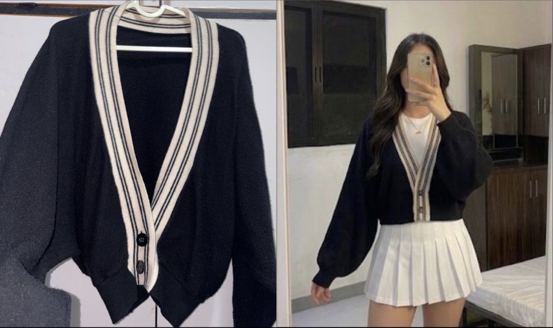 Take All: Premium Cardigans for Rainy season (Category: Coats, Jackets and Outerwear) located in Malvar. Submitted by chatztash (Listing ID 1456356907, Image 3). Description: Take All Three - 899 1. Grey Cardigan - 399 2. Butterly Sleeves Cardigan - 359 3. Old Money Cardigan - 359 ❌ Cropped Felted Buttonup Jacket - 499 Check last pictures for individual photos of the cardigan.