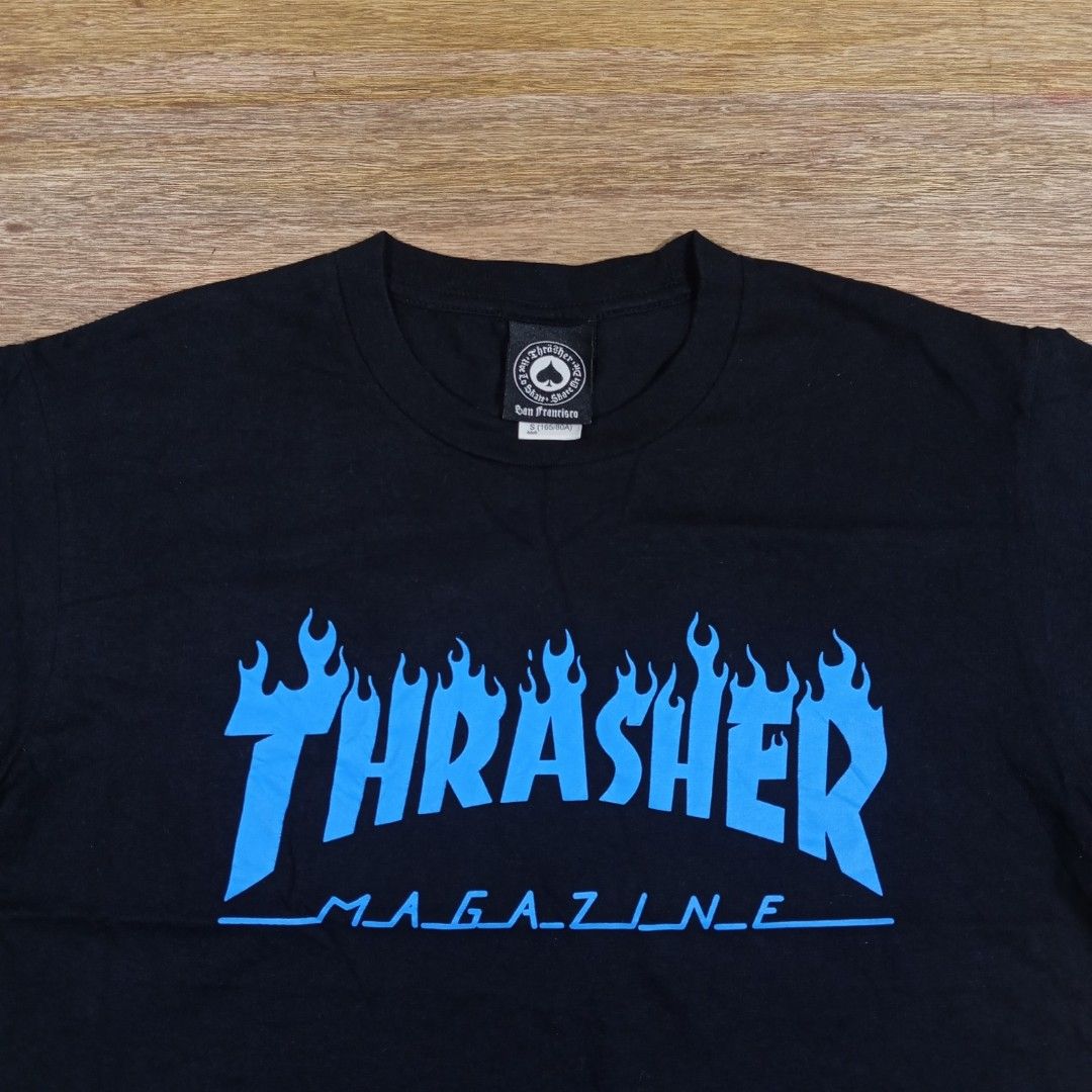 Thrasher Magazine Icey Flame T-shirt (Category: Activewear) located in Manila. Submitted by sito. (Listing ID 1456246367, Image 3). Description: Thrasher Magazine Icey Flame T-shirt Best size: Medium Dimension: 26x19 Issue: NONE Material: Cotton Condition: Excellent Color rate: 10/10 Brand: Thrasher Code: TBM-01 🏷️ : ₱ 550 📦 : PLUS SHIPPING FEE 📍 : Upper Bicutan, Taguig City This piece is PRIZE, We can deal, Mate! Hit the message so we can Neg