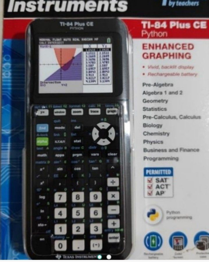 Ti 84 plus ce python (Category: Office & Business Technology) located in Singapore. Submitted by sgcrsll (Listing ID 1453133024, Image 2). Description: black or white color.