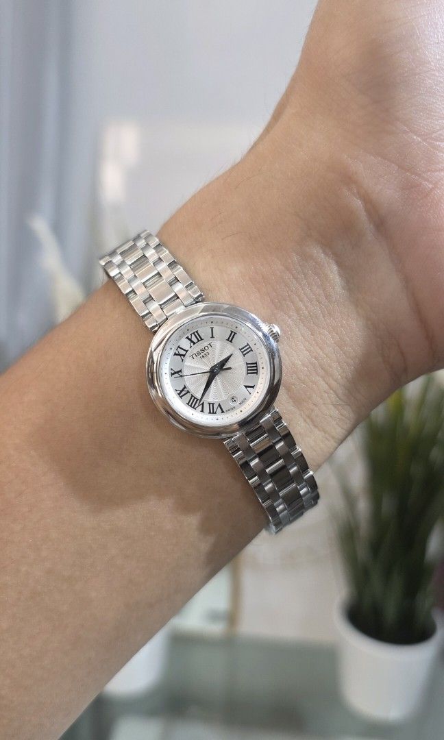 Tissot Bellisima Small Lady (26mm) (Category: Luxury Watches) located in Manila. Submitted by dmnd.pr (Listing ID 1456289507, Image 3). Description: - Preowned, but never worn. Still has the plastics on the clasp. - With partial inclusions (no paper bag) - Complete links, still attached to the bracelet - Free meet ups in Laguna Area - Nationwide delivery c/o recipient via LBC - Will add freebies related to the item - Tissot-registered Watch - Two