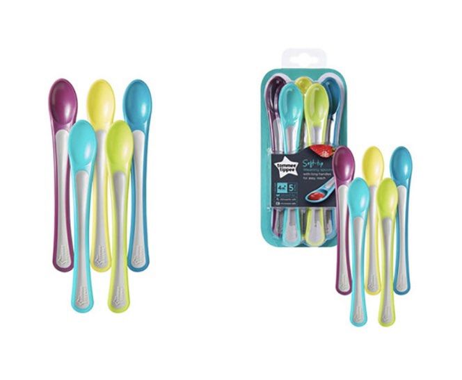 Tommee Tippee Soft-Tip Weaning Spoons 5pcs (Category: Weaning & Toddler Feeding) located in Balanga. Submitted by littleyana.ph (Listing ID 1456324207, Image 2). Description: - Set of 5 Tommee Tippee weaning spoons - Soft-tip design gentle on baby's gums - Long handles for easy feeding - Suitable from 4 months - Dishwasher safe - Ideal for introducing solids - Bought in UK, London 🇬🇧.