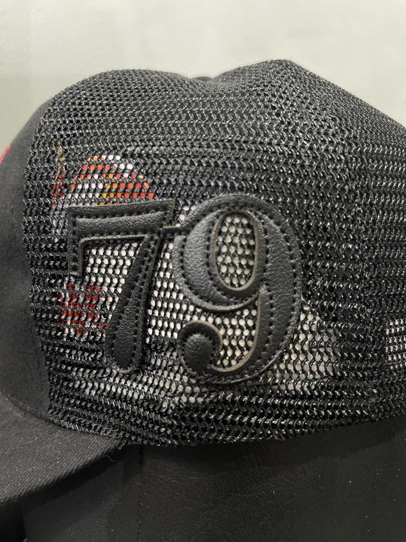 True Religion 100% Authentic Buddha Crest Mesh Trucker Cap (BELOW SRP) | The Cap Source (Category: Caps & Hats) located in Valenzuela. Submitted by oseancollective (Listing ID 1456383987, Image 3). Description: Upgrade your streetwear collection with this classic True Religion Mesh Trucker Cap. Features a high-detail embroidered True Religion Buddha crest patch on the front crown, crossed red arrow details, side mesh panels with a 3D embroidered 