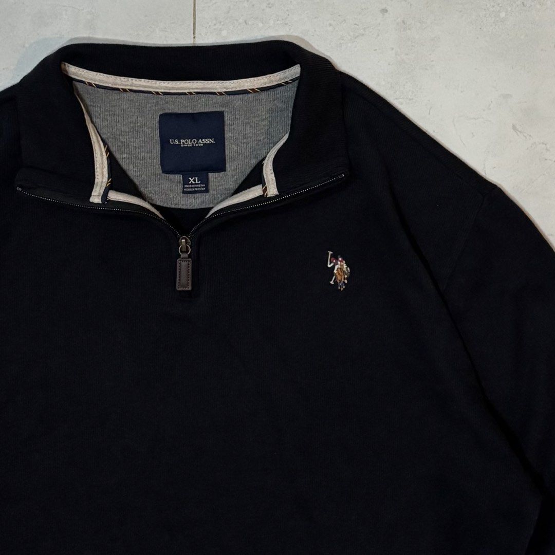 U.S polo assn quarter zip sweatshirt (Category: Luxury Apparel) located in Cebu City. Submitted by florianmiral28 (Listing ID 1456419775, Image 2). Description: U.S polo assn quarter zip sweatshirt Excellent condition XL W 25.5 L 27.5 Sleeve length 24.