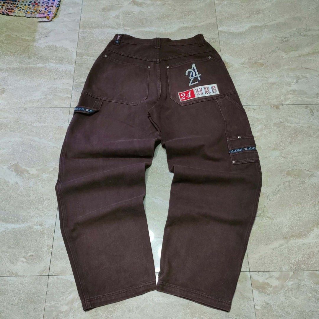 Vintage 24 hours jeans (Category: Jeans) located in Calauag. Submitted by thirdfinds (Listing ID 1456241257, Image 2). Description: 24 hours jeans Hard denim 32 waist 44.5 length 14 thigh 9 hem No issue .