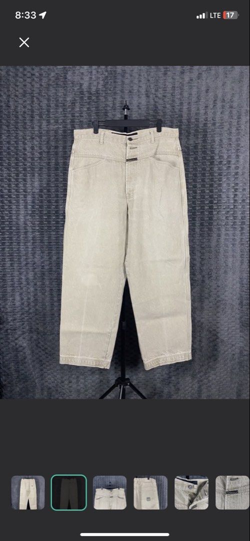 Vintage Marithe Francois Girbaud Hard Denim Pants (Category: Jeans) located in Bacolod City. Submitted by treasurehunts.6100 (Listing ID 1456395828, Image 2). Description: Vintage Marithe Francois Girbaud Hard Denim Pants Condition : Excellent Actual Color : Washed Grey Color Rate : 10 Out Of 10 Material : 100% Cotton / Hard Denim Made In : China Flaws : Super Minimal Heel Drags Dimensions Waist - 34 Length - 40 Thigh - 14 Leg Opening - 9 .